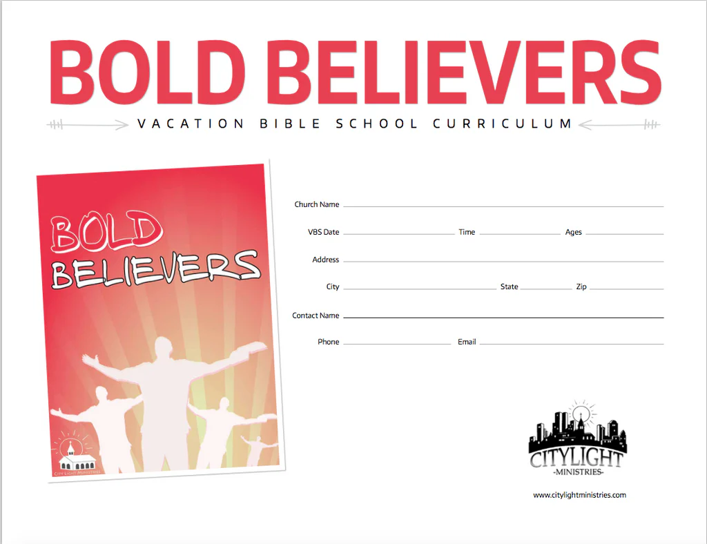 Bold Believers 1 VBS Curriculum Poster & Invitation