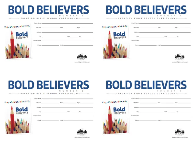 Bold Believers 2 VBS Curriculum Poster & Invitation