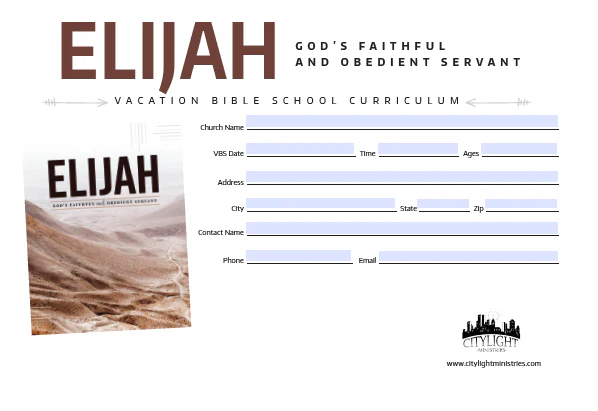 Elijah VBS Curriculum poster & invitation