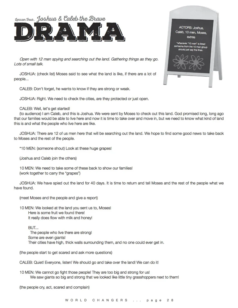 World Changers VBS curriculum lesson sample